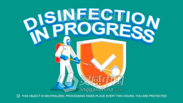 医疗防护MG动画AE模板  灵感中国网 www.lingganchina.com