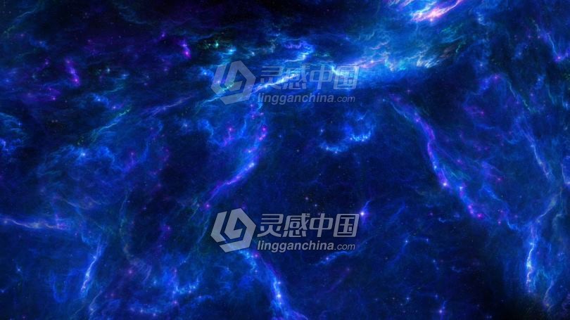 炫丽宇宙星云粒子宇宙场景动态背景视频素材下载  灵感中国网 www.lingganchina.com