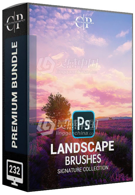 风光摄影师必备12套Photoshop笔刷合集附视频教程 Photoshop Brushes - Landscape Bundle 2020  灵感中国网 www.lingganchina.com