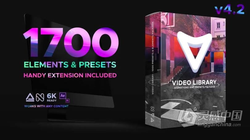 1700+视频特效包装动画预设包AE脚本 Video Library v4.2预设包 Animation Studio脚本预设  灵感中国网 www.lingganchina.com