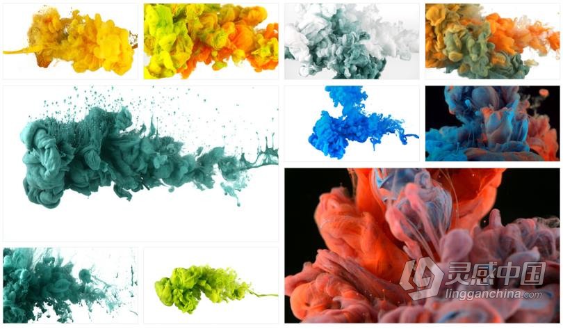50组顶级4K彩色水墨溶解飞溅动画视频素材合集 mbackground ink  灵感中国网 www.lingganchina.com