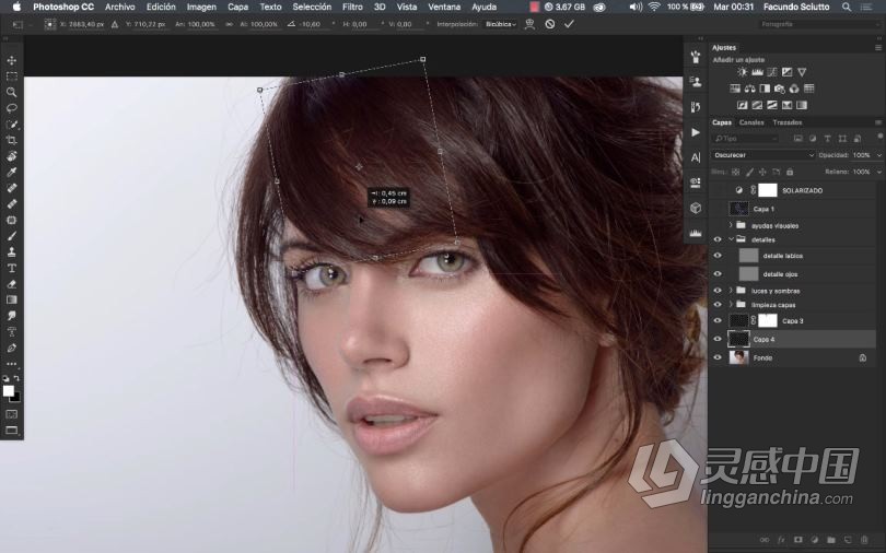 人像高端美容修饰后期处理视频教程 High end Beauty Retouching with Facundo Sciutto  灵感中国网 www.lingganchina.com