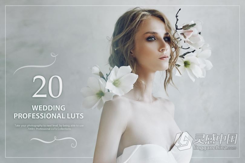 电影胶片色调旅拍婚礼人像LUTS预设 20 Wedding LUTs Pack  灵感中国网 www.lingganchina.com