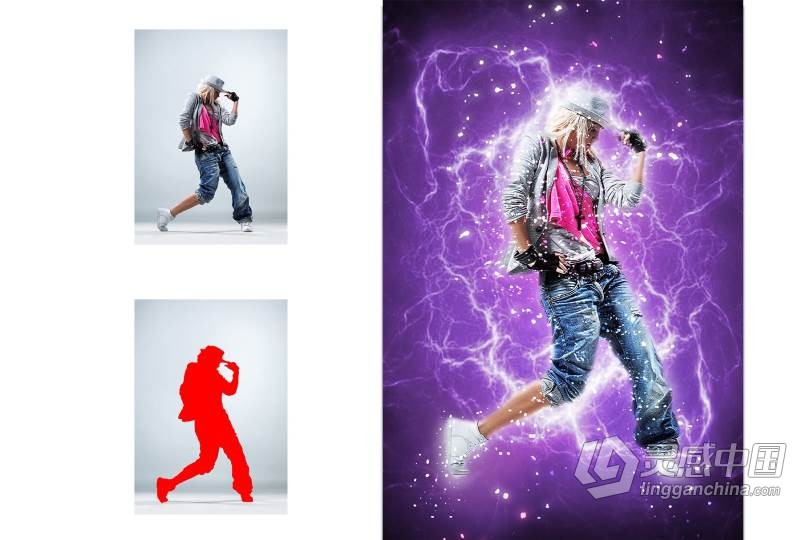 能量光效围绕Photoshop动作 Energy Photoshop Action 附视频教程  灵感中国网 www.lingganchina.com