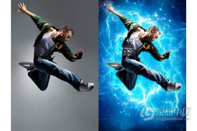 能量光效围绕Photoshop动作 Energy Photoshop Action 附视频教程  灵感中国网 www.lingganchina.com