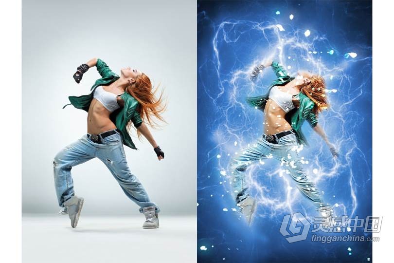 能量光效围绕Photoshop动作 Energy Photoshop Action 附视频教程  灵感中国网 www.lingganchina.com