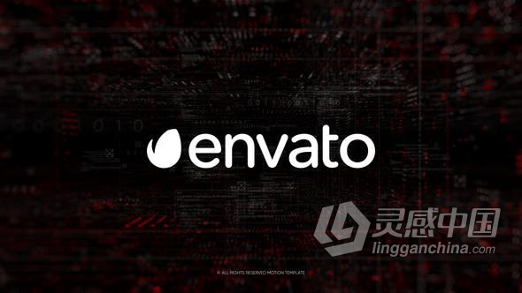 动态动画粒子数点代码创意展示游戏数字高科技技术标志LOGO片头AE模板AE工程文件 Logo - Code Hack  灵感中国网 www.lingganchina.com