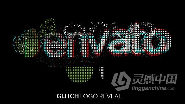 rgb分离twitch数字失真快速故障标志介绍片头AE模板AE工程文件 Fast Glitch Logo Reveal  灵感中国网 www.lingganchina.com