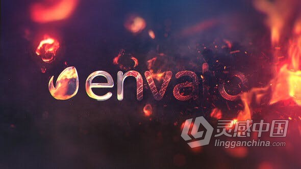 4K灼热火焰游戏电影标志LOGO动画AE模板AE工程文件 Burn Logo 4K  灵感中国网 www.lingganchina.com