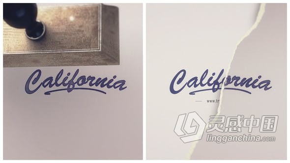 简单三维盖章素描草图标志纸张撕裂LOGO动画AE模板AE工程文件 Stamp It Sketch Logo  灵感中国网 www.lingganchina.com