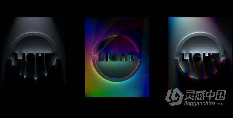 C4D彩虹灯光特效实例制作训练视频教程 Cinema 4D: Rainbow Light Effect Splitting  灵感中国网 www.lingganchina.com