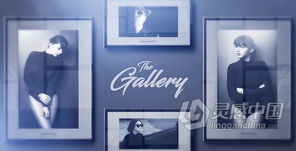 纯净背景高雅艺术作品展览幻灯片影视作品明星肖像摄影照片回忆相册 AE模板 AE工程文件 The Gallery  灵感中国网 www.lingganchina.com