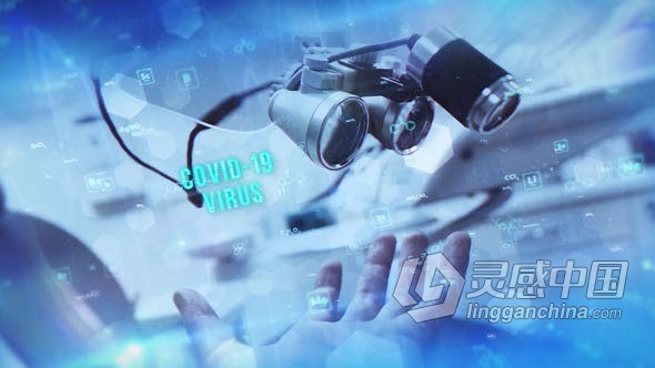 4K医疗高科技幻灯片医学健康介绍科学防护宣传片 AE模板 AE工程文件 Medical High-Tech Slideshow  灵感中国网 www.lingganchina.com