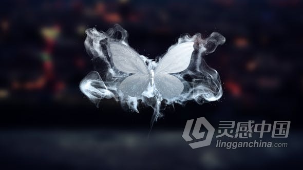 飞舞蝴蝶粒子特效仙女幻想视频片头LOGO动画 AE模板 AE工程文件 Merging Butterflies Logo Reveal  灵感中国网 www.lingganchina.com