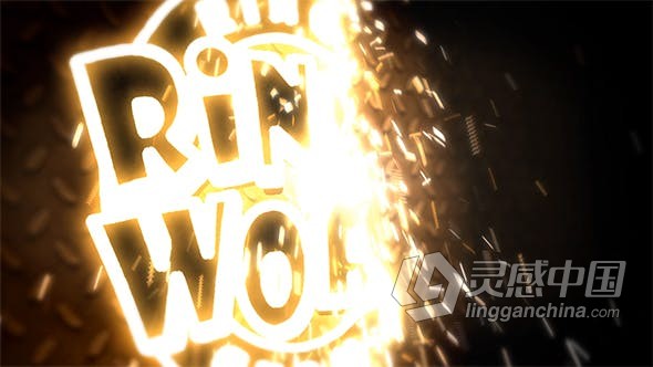 3D焊接光线火花特效LOGO宣传视频片头动画制作 AE模板 AE工程文件 Diamond Logo Reveal  灵感中国网 www.lingganchina.com