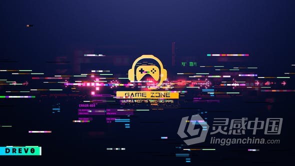 游戏锦标赛网络高科技3D故障HUD流媒体CS射击游戏宣传片头 AE模板 AE工程文件 Game Zone  灵感中国网 www.lingganchina.com