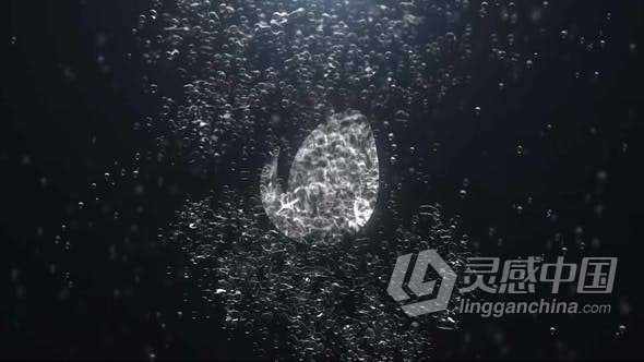 水下气泡飞溅流体特效动画演绎LOGO片头视频 AE模板 AE工程文件 Bubble Splash Reveal  灵感中国网 www.lingganchina.com