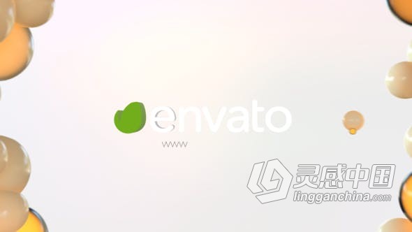 3D多彩有趣弹跳球揭示现代品牌LOGO标志动画 AE模板 AE工程文件 Modern Sphere Logo Reveal  灵感中国网 www.lingganchina.com