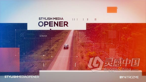 照片页面不规则切割拼接过渡效果现代时尚媒体开场视频 AE模板 AE工程文件 Stylish Media Opener  灵感中国网 www.lingganchina.com