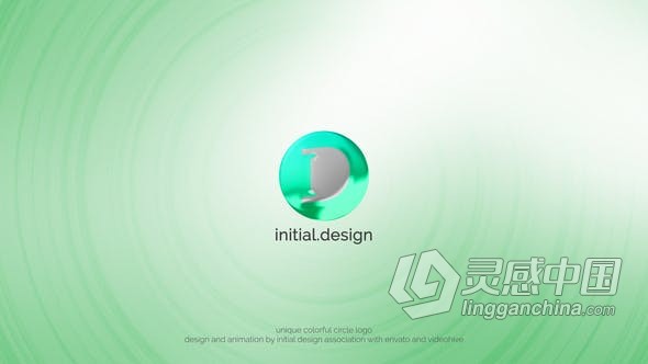 圆形旋转元素仪表盘动画演绎LOGO视频片头效果制作 AE模板 AE工程文件 Unique Colorful Logo Reveal  灵感中国网 www.lingganchina.com