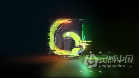 发光故障光线粒子像素化标志视频片头 AE模板 AE工程文件 Glow and Glitch Logo Reveal  灵感中国网 www.lingganchina.com