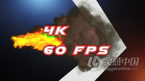 4种不同的燃烧火焰烟雾浓烟火标志LOGO片头视频素材 Fire For Logo  灵感中国网 www.lingganchina.com