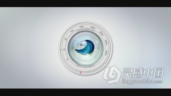 照相机拍摄机镜头对焦旋转演绎LOGO标志视频片头 AE模板 AE工程文件 Focus Logo  灵感中国网 www.lingganchina.com