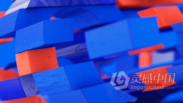 3D标志切片错位动画汇聚LOGO视频片头效果 AE模板 AE工程文件 Colorful Quik Logo Intro  灵感中国网 www.lingganchina.com
