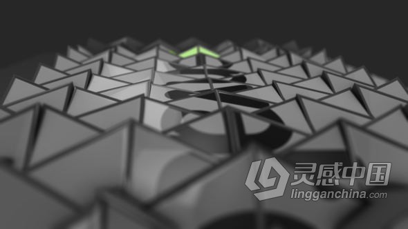 3D三角形片块画板翻转动画展示LOGO或图片效果视频片头 AE模板 AE工程文件 Triangle Animation Logo  灵感中国网 www.lingganchina.com