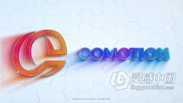 3D彩色玻璃材质演绎现代简约企业标志LOGO动画 AE模板 AE工程文件 Colorful Glass Logo  灵感中国网 www.lingganchina.com