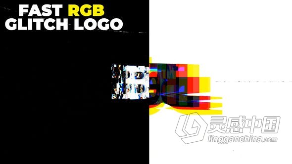 快速Rgb分割马赛克故障Glitch Logo技术标志片头 AE模板 AE工程文件 Fast Rgb Glitch Logo  灵感中国网 www.lingganchina.com