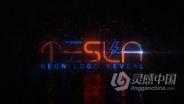 制作电力闪烁光线霓虹灯LOGO动画效果视频片头 AE模板 AE工程文件 Electricity Neon Logo  灵感中国网 www.lingganchina.com