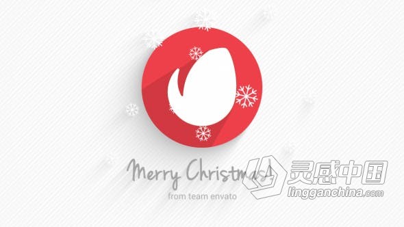 创意现代设计圣诞节主题LOGO短片开场视频片头 AE模板 AE工程文件 Modern Christmas Logo  灵感中国网 www.lingganchina.com