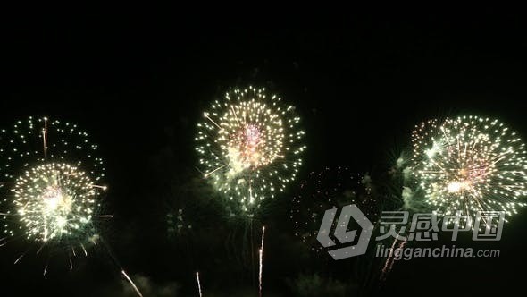 庆祝活动焰火烟花影视视频素材 Firework (Stock Footage)  灵感中国网 www.lingganchina.com