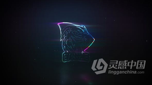 霓虹灯玻璃毛刺RGB分割故障动画LOGO片头制作 AE模板 AE工程文件 Neon Glass | Glitch Logo Reveal  灵感中国网 www.lingganchina.com