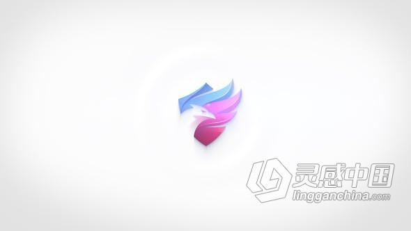 极简干净水波纹效果3D明亮翻转标志LOGO片头 AE模板 AE工程文件 Clean Ripple Logo  灵感中国网 www.lingganchina.com