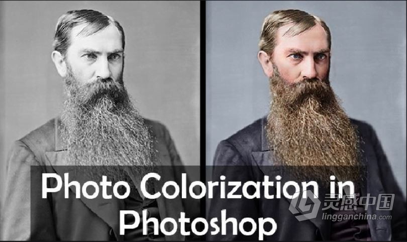 PS人像黑白照片添加色彩修饰视频教程 Photo Colorization in Photoshop 2020 with Jonathon Parker  灵感中国网 www.lingganchina.com