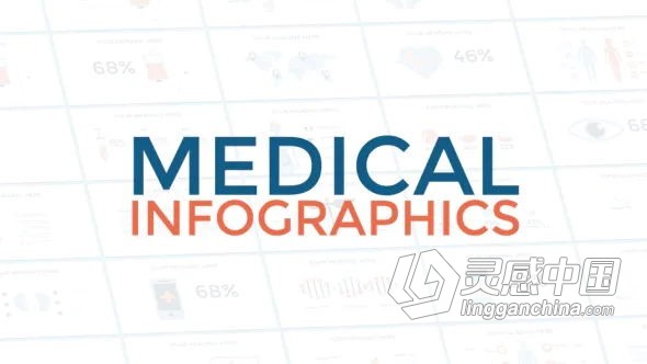 医学方面信息图表分析医疗数据动画效果视频制作 AE模板 AE工程文件 Medical Infographics  灵感中国网 www.lingganchina.com