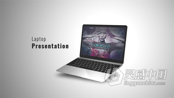 MacBook电脑展示网站主题设计介绍互联网公司社交服务 AE模板 AE工程文件 Laptop Presentation 2  灵感中国网 www.lingganchina.com