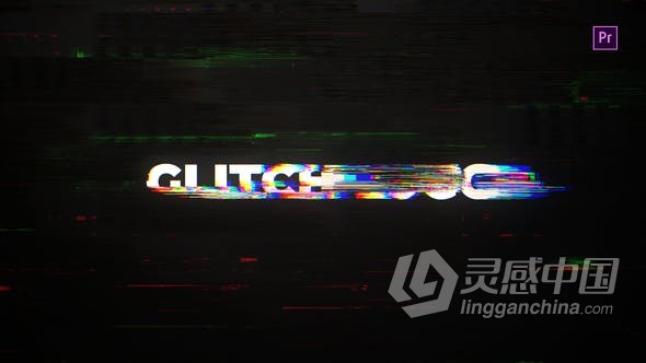 失真动态故障RGB分割标题视频片头AE模板PR模板工程文件 Glitch Logo Mogrt  灵感中国网 www.lingganchina.com