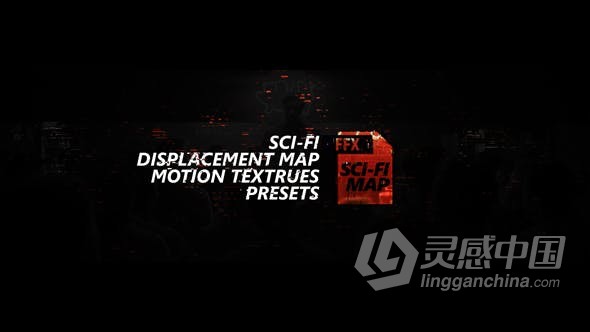 高科技分形位移贴图运动文本预设文件FFX-AE预设 Sci-fi Displacement Map Motion Textrues Presets  灵感中国网 www.lingganchina.com