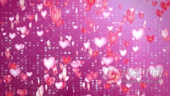 玻璃水晶心形情人节婚礼动态背景视频素材 Valentine In The Glass Heart 03 4K  灵感中国网 www.lingganchina.com