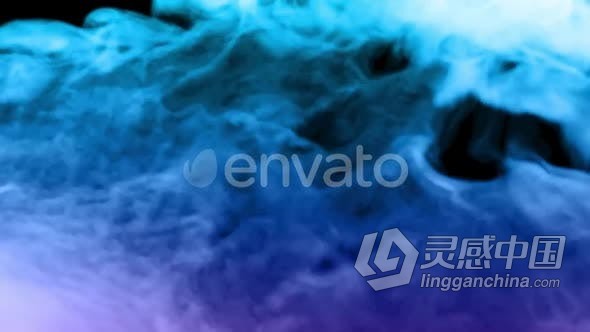 色彩烟雾特效蓝色浓烟动画效果视频素材 Colorful Heavy Smoke Spread 4K  灵感中国网 www.lingganchina.com