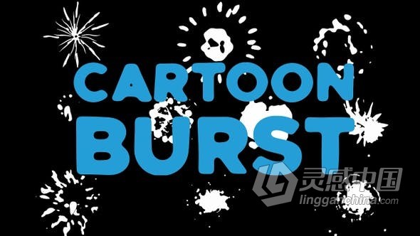 10组卡通爆炸飞溅图形动画元素4K视频素材带SFX音效 Cartoon Burst Elements and SFX  灵感中国网 www.lingganchina.com