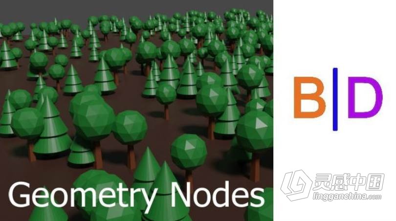 Blender几何节点建模核心技术视频教程 Procedural Modelling In Blender With Geometry Nodes Joe Ba  灵感中国网 www.lingganchina.com