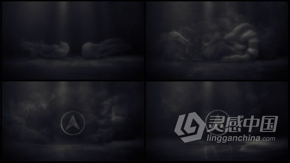 烟雾特效动画演绎标志LOGO效果视频片头 AE模板 AE工程文件 Smoke/Fog Mystical Logo 2  灵感中国网 www.lingganchina.com