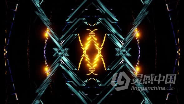 2种效果梦幻霓虹灯图案动画效果LED屏幕背景VJ视频素材 Neon Metropolis Vj Pack  灵感中国网 www.lingganchina.com