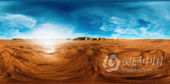 VR360全景图纳米布沙漠沙丘质地旅游风景VR真实虚拟视频素材 VR360 Dunes in the Namib Desert  灵感中国网 www.lingganchina.com