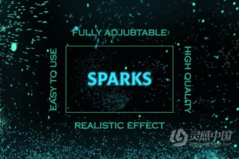 火光火花喷溅特效PS笔刷 Sparks Photoshop Brushes  灵感中国网 www.lingganchina.com