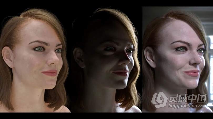 V-Ray Next逼真CG人像灯光照明渲染技术视频教程 Lighting the CG Portrait – Character Lighting in VR  灵感中国网 www.lingganchina.com